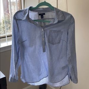 Long-sleeve, lightweight striped shirt